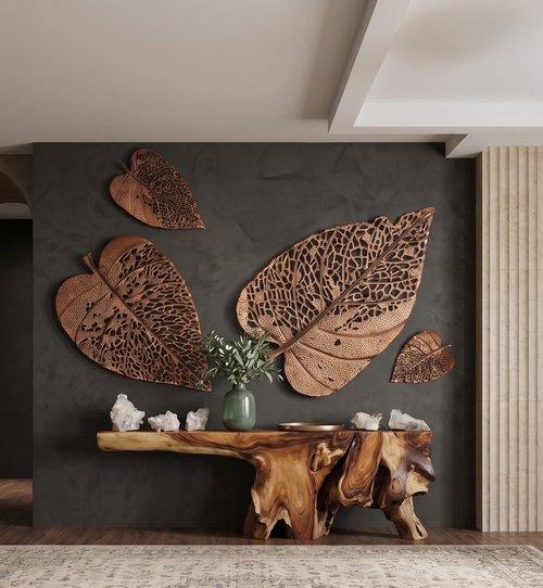 Birch Leaf Wall Art, Copper, XL