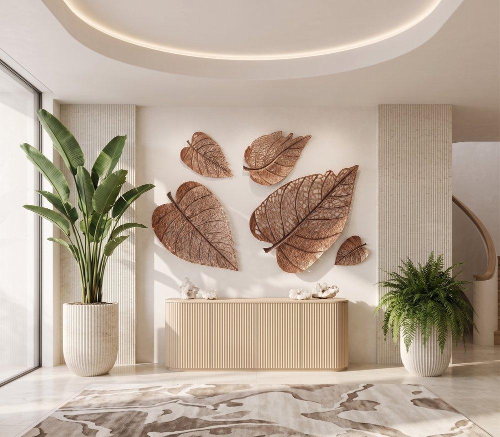 Birch Leaf Wall Art, Copper, XL