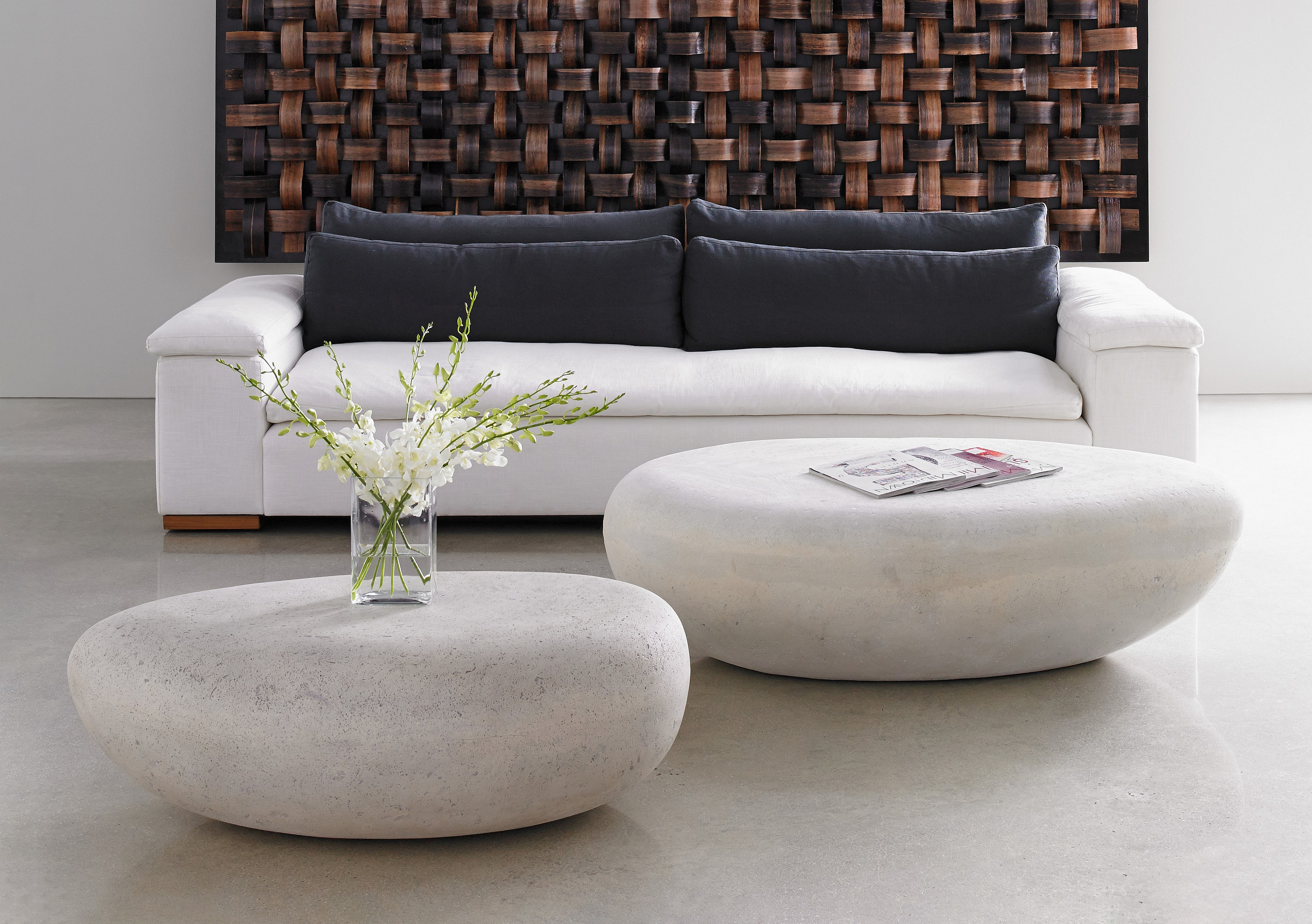 Phillips Collection Every Piece Of Conversation River Stone Coffee Table Roman Sm