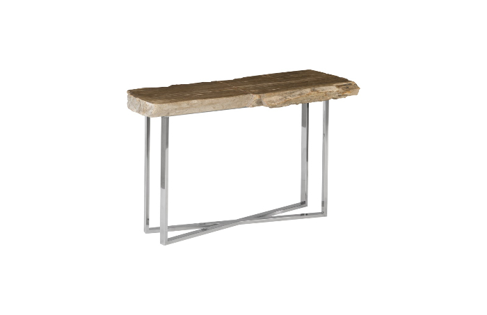 Petrified Wood Console Table Stainless, Stainless Steel Console Table Legs