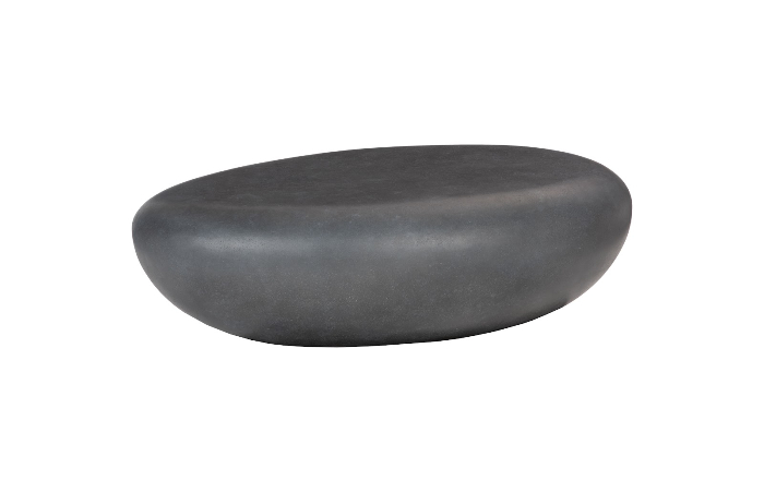 River Stone Coffee Table, Charcoal Stone, Small, 42x26x14"h