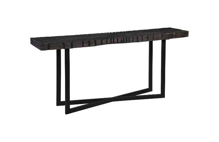 Chainsaw Burnt Black Console Table, Oomph Console Table