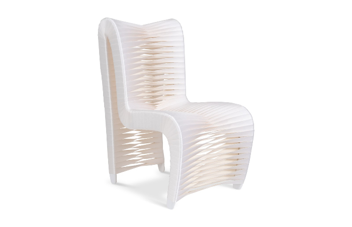 Seat Belt High Back Off White Dining Chair, Off White Modern Outdoor Dining Chairs
