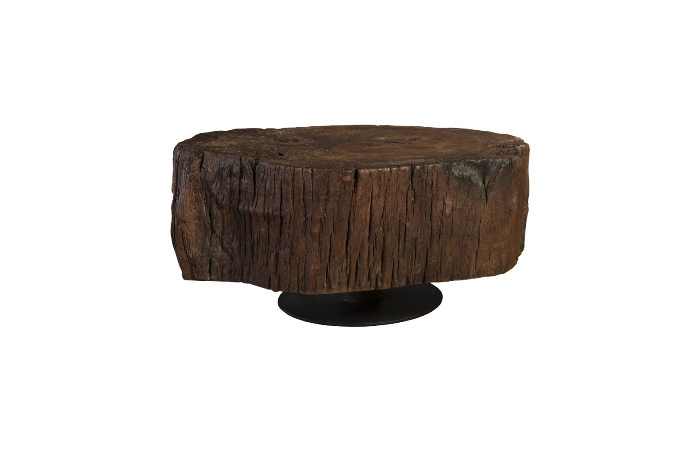 Black Wood Coffee Table Round Metal Leg, Round Wood Coffee Table With Black Metal Legs