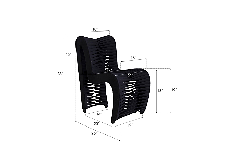 Seat Belt Black Dining Chair