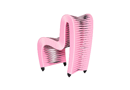 Seat Belt Dining Chair Pink