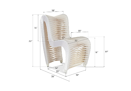 Seat Belt Dining Chair White/Off-White