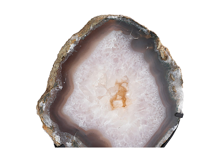 Agate Thick Plate on Metal Base