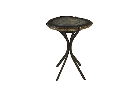 Agate Side Table Iron Base