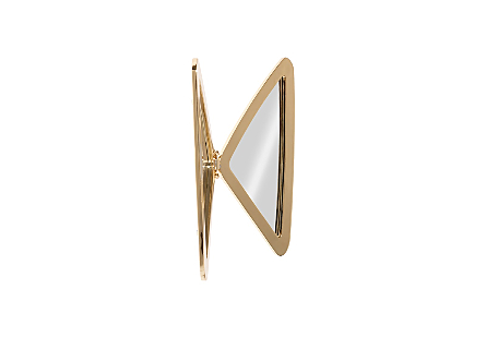 Butterfly Mirror Plated Brass Finish