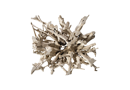Teak Root Coffee Table Square, Bleached