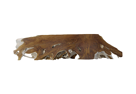 Teak Root Console Table Natural Bleached