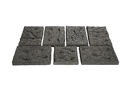 Etched Rock Puzzle Wall Tiles Set of 9