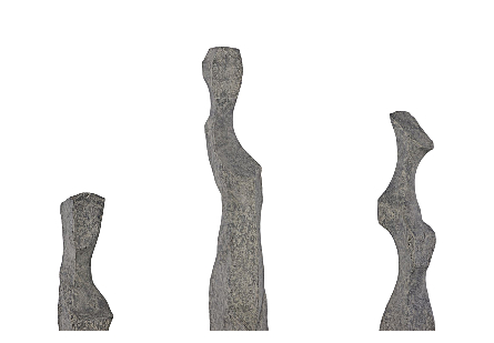 Cast Women Sculptures Colossal, Splinter Stone Finish