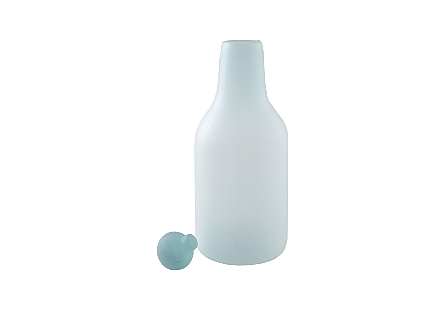 Large Frosted Glass Bottle
