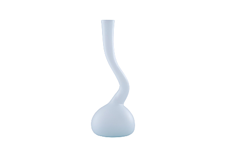 Frosted Corkscrew Vase Small