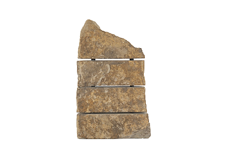 Sliced Stone Sculpture Limestone, Assorted 