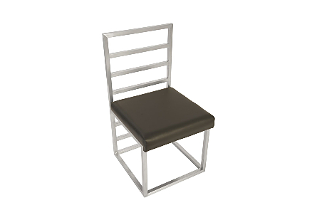 Ladder Dining Chair  Gray/Silver Finish 