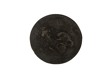 Petrified Wood Stool, Polished , Black , 15"-17" x 17"-19"h  Assorted