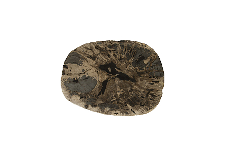 Petrified Wood Stool, Polished Mixed Assorted, 15"-17" x 17"-19"h