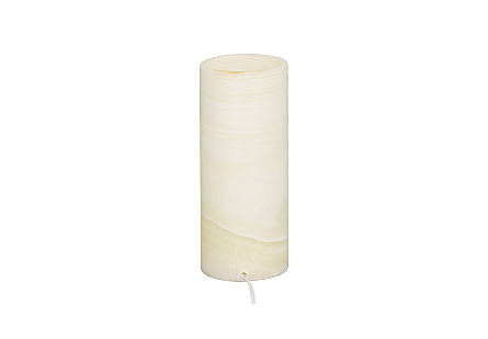 Onyx Lamp Cylindrical, White