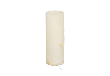 Onyx Lamp Cylindrical, White