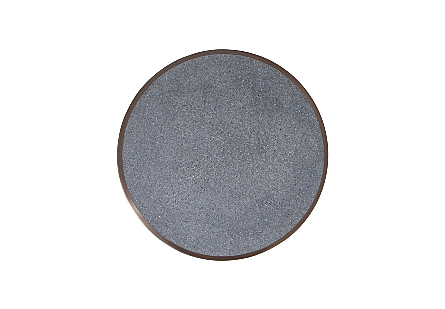 Kono Side Table Resin, Bronze Finish, Concrete Composite Top