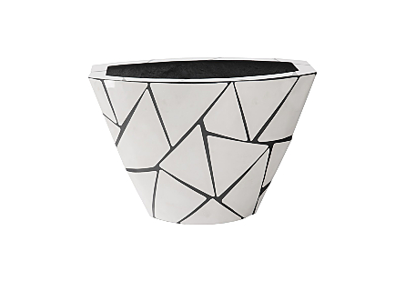 Triangle Crazy Cut Planter Small, Stainless Steel