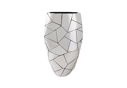 Triangle Crazy Cut Planter Large, Stainless Steel