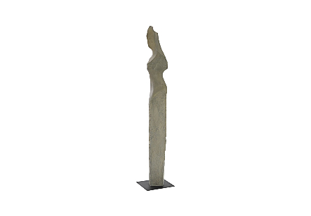 Colossal Gray Cast Woman Sculpture F