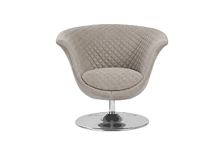 Autumn Gray Taupe Swivel Chair