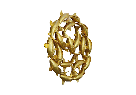 Koi Wall Art Gold Leaf, Small