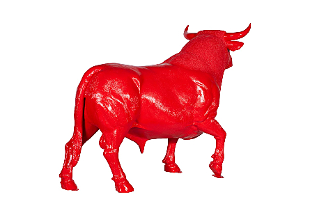 Bull Sculpture Red
