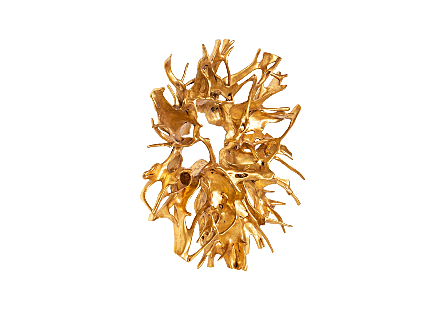 Cast Root Wall Decor Gold Leaf