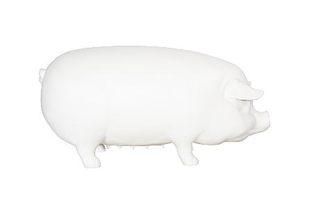 Pig Sculpture Standing, Off White