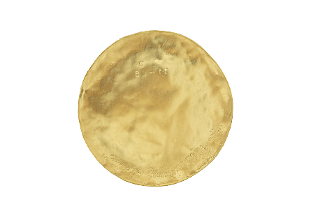 Cast Oil Drum Wall Discs Gold Leaf, Set of 4
