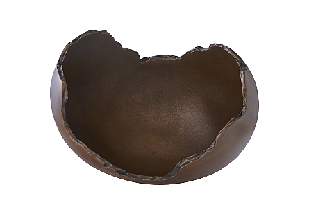 Burled Bronze Faux Wood Bowl