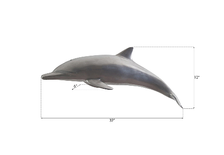 Dolphin Gray Wall Sculpture