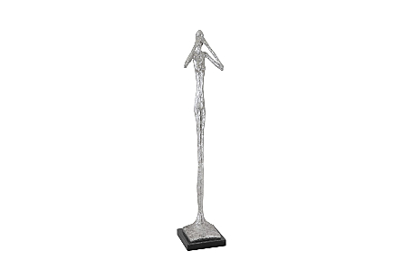 See No Evil Small Skinny Silver Sculpture