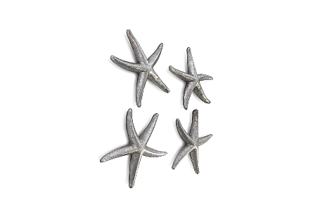 Starfish Silver Leaf, Set of 4, SM