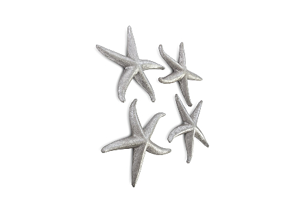 Starfish Silver Leaf, Set of 4, MD
