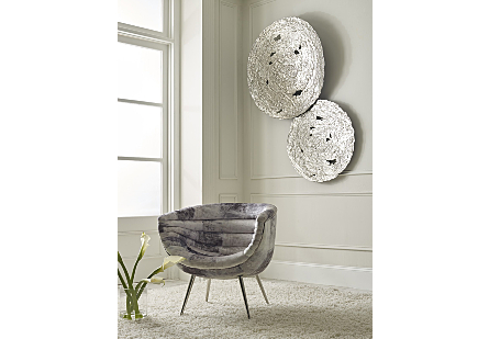 Molten Large Silver Wall Disc