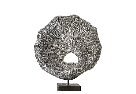 Colossal Fungia Silver Sculpture