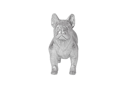French Bulldog Silver Sculpture