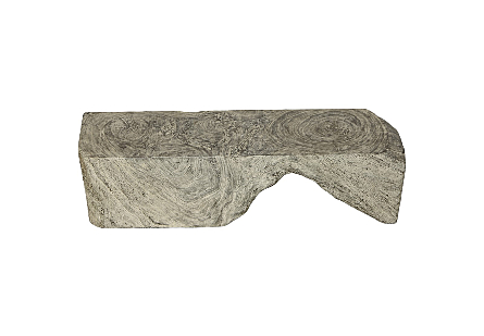 Freeform Bench Gray Stone