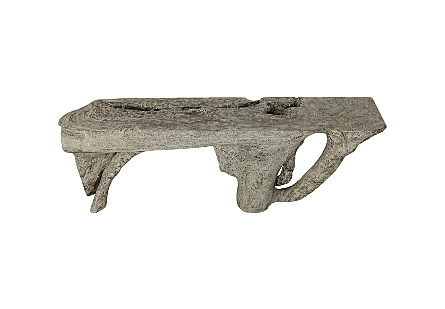 Colossal Freeform Console Table Gray Stone