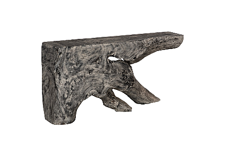 Freeform Console Table, Gray Stone
