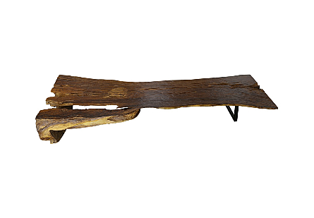 Wood Coffee Table Iron Leg