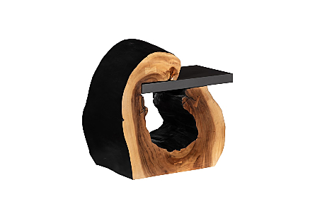 Cantilevered Side Table Burnt Edge