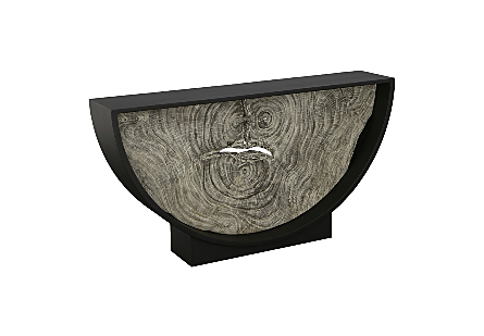Framed Arc Console Table Gray Stone